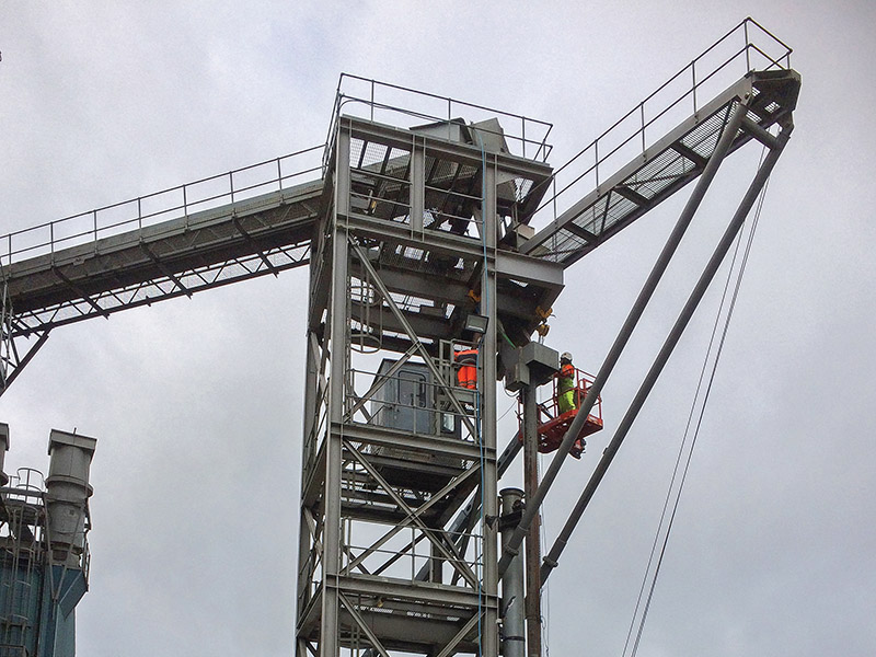 Installing fabrication at Shoreham waterfront